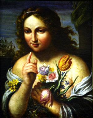 16. Girl with a Bouquet of Flowers. Hendrik van Balen the Elder