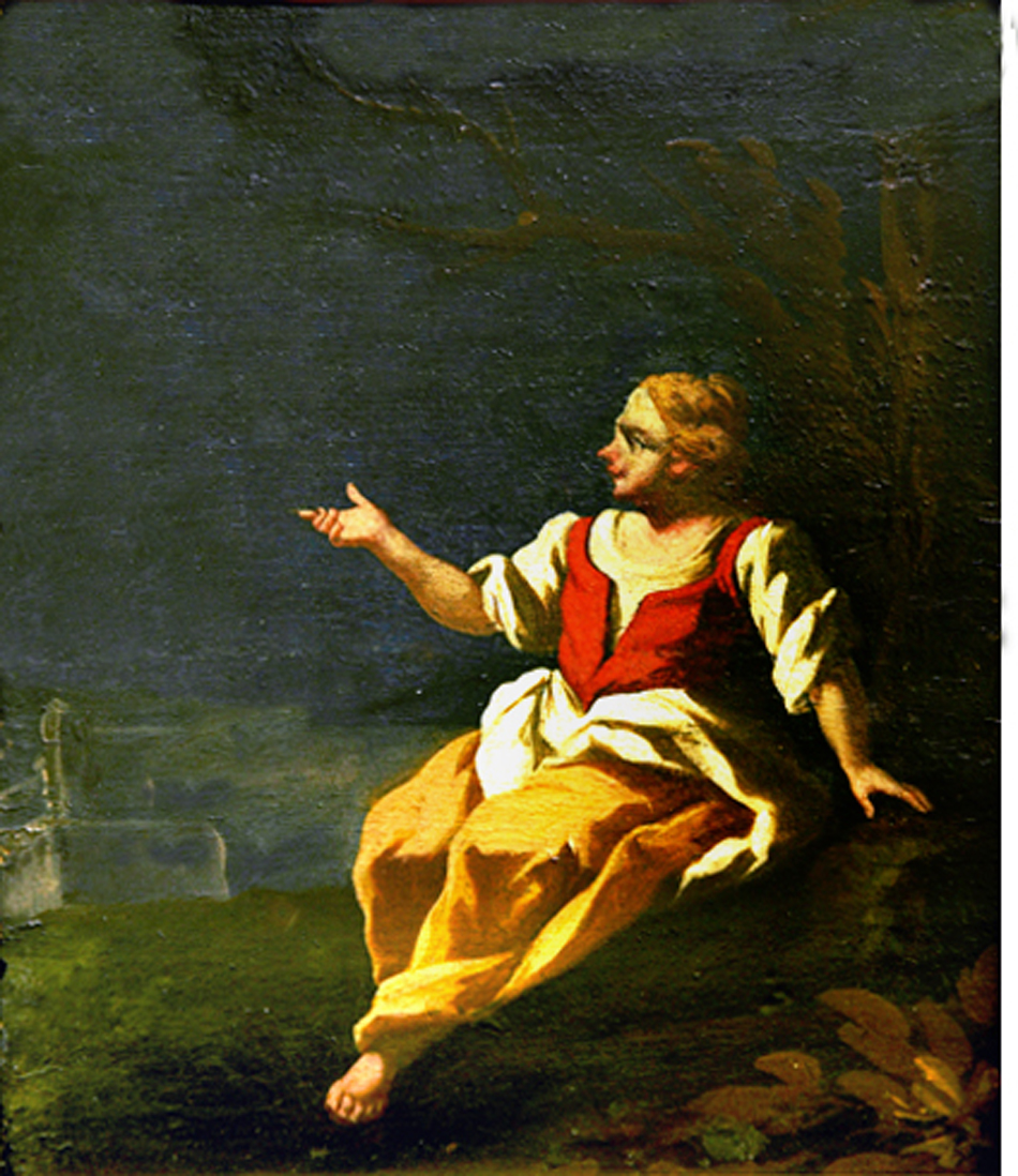 28. Girl seated by a Well Attributed to Nicolas Berchem