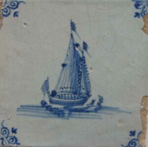 57. Flagged Sailing Ship Delft