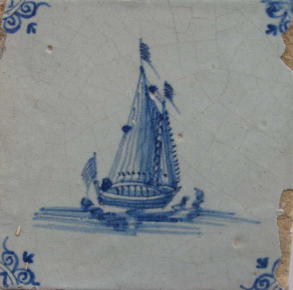 57. Flagged Sailing Ship Delft