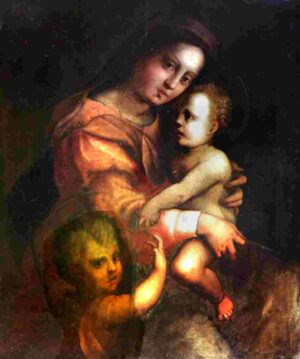 8. Holy Family with Saint John Domenico Puligo 1