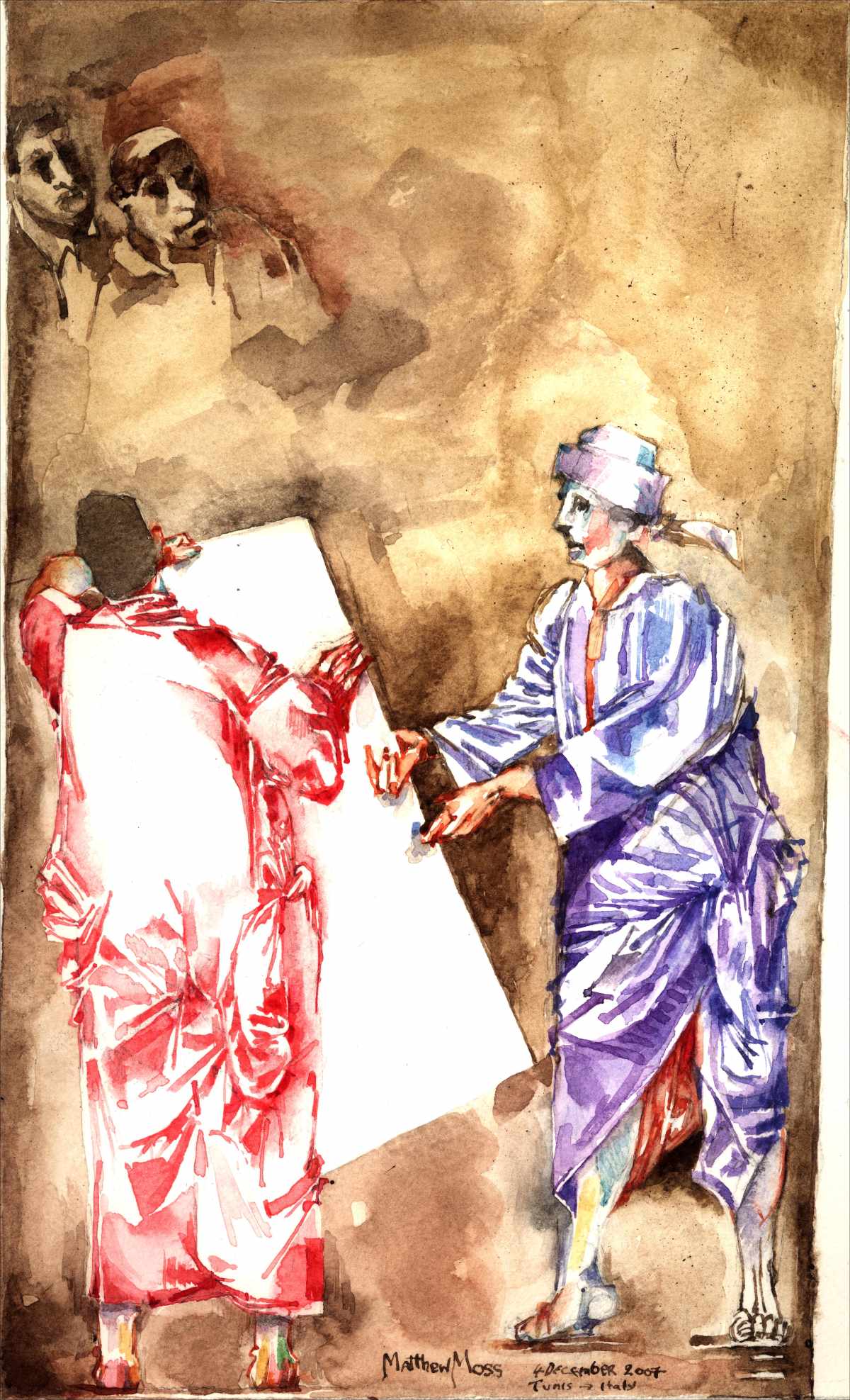 Art dealers removing a Rembrandt canvas
