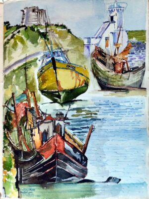 BALBRIGGAN THREE FISHING BOATS