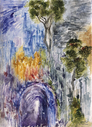 BLUE TUNNEL WITH FOLIAGE CAP DAIL