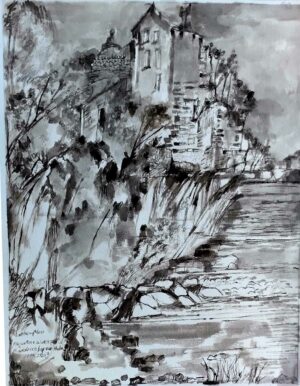 Badalucco Argentina waterfall 2023 Bottom left signed