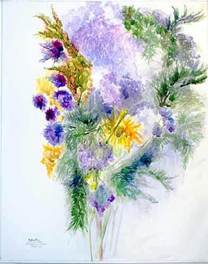 Bouquet of violet flowers