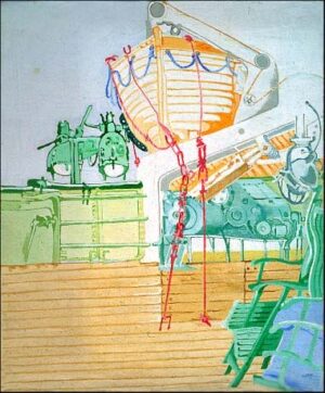 Deck of Soviet Packet Boat M.V. Taras Shevchenko