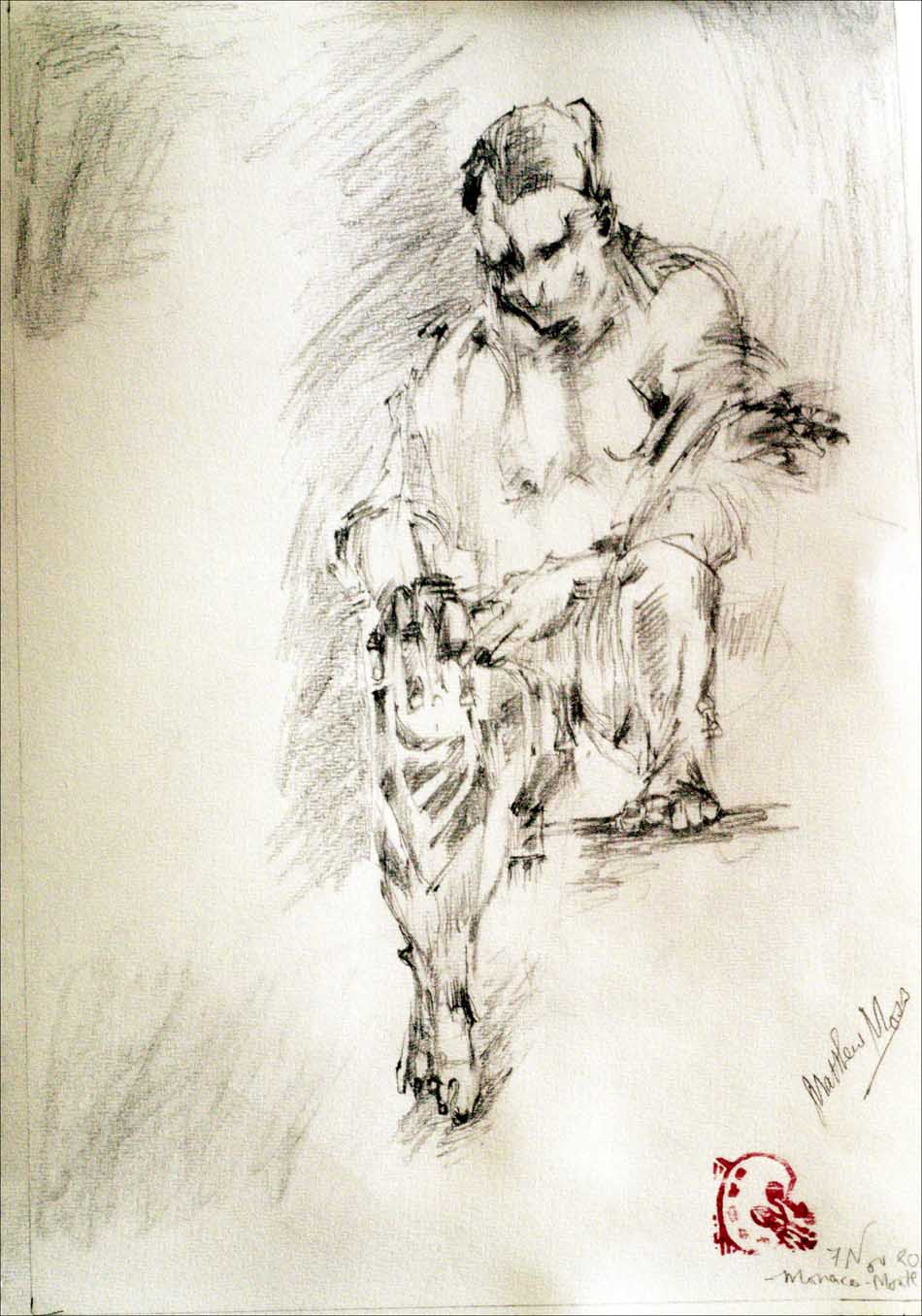 Geertje Dircx on the shelf pencil 7Nov2018 1of3