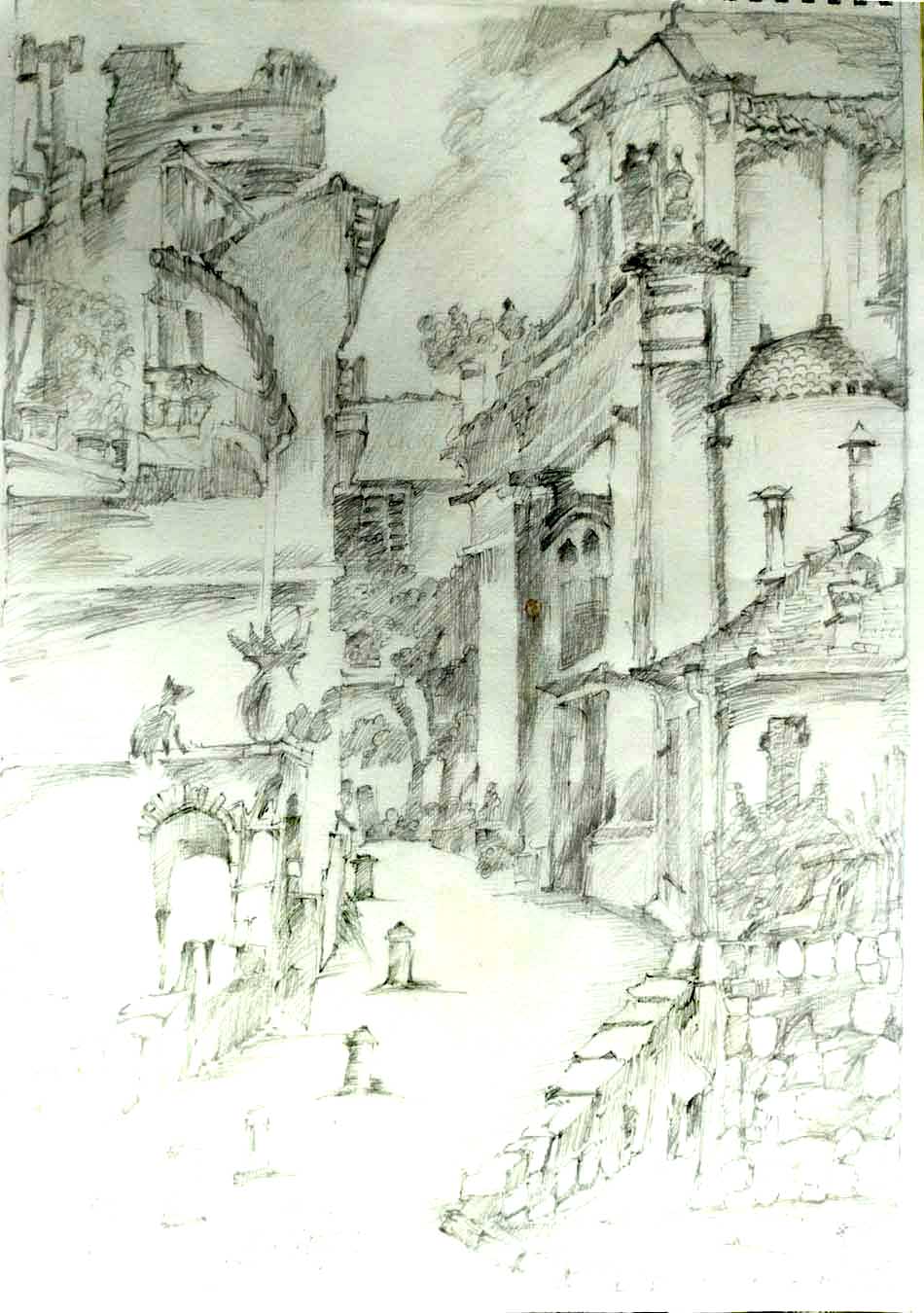 LA TURBIE Depuis La Place Neuve