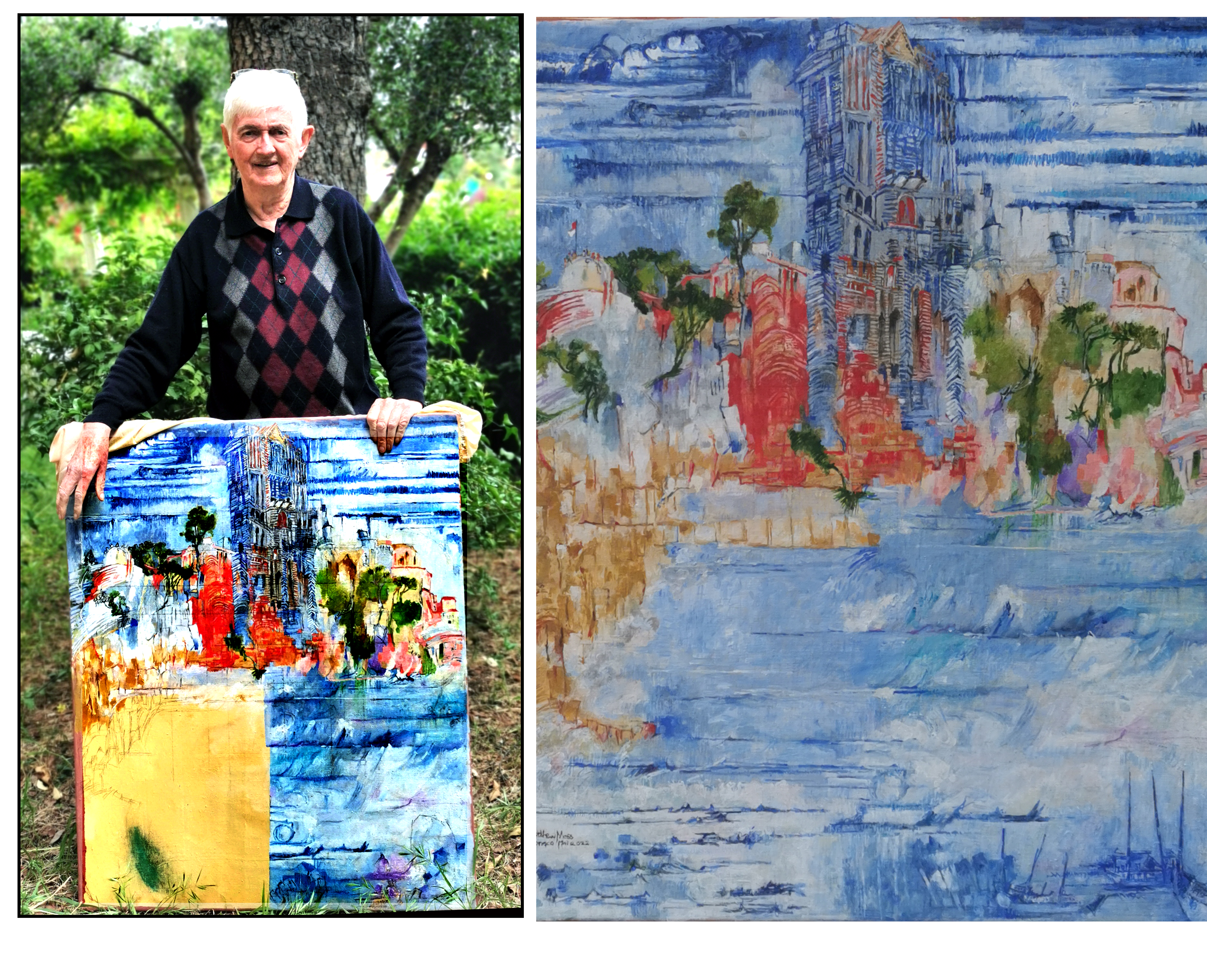 MATTHEW MOSS, Artist with, Paesaggio monegasco.