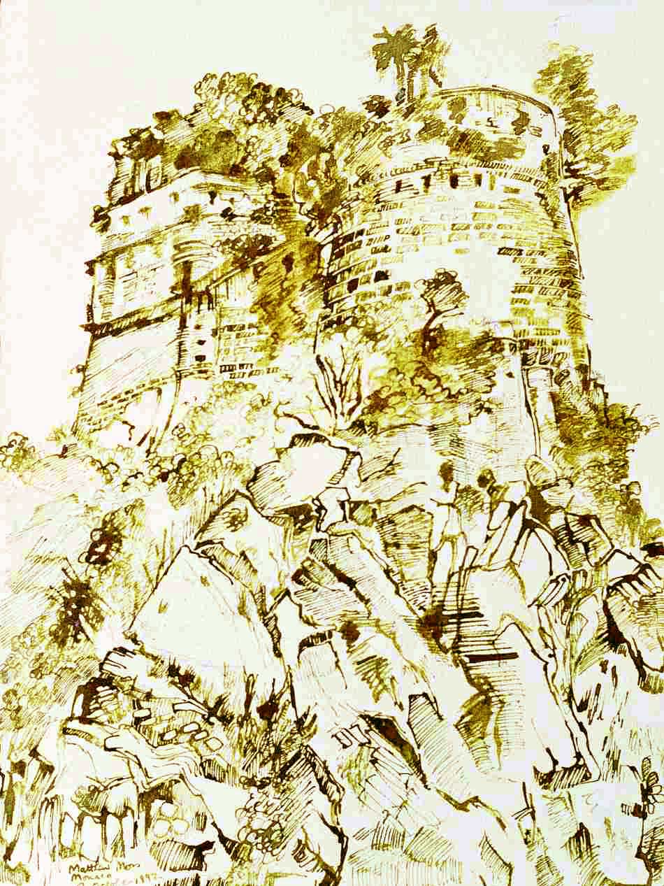 Medieval defensive fortifications Monaco