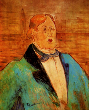 Oscar Wilde, c.1895, oil on canvas? 58.5x48cm, Toulouse-Lautrec