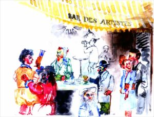 REMBRANDT AND SASKIA FREQUENT THE BAR DES ARTISTES