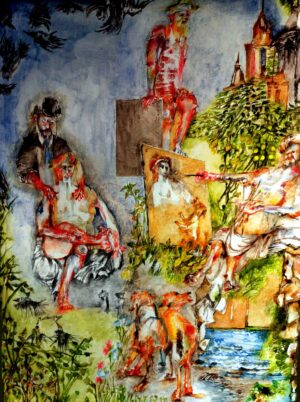 REMBRANDT INTERPRETS EDOUARD MANETS LE DEJEUNER SUR LHERBE