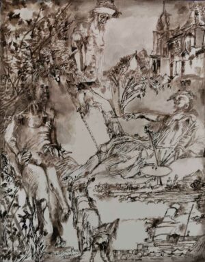 REMBRANDT MANET SEPIA