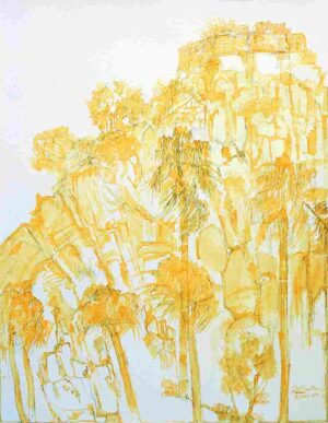 Rocks and Trees of Monaco Principality