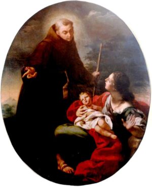 S.Anthony with Mother and Child Pompeo Girolamo Battoni