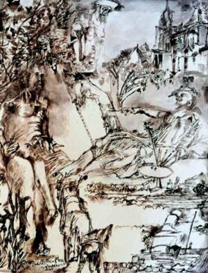 Study for Rembrandts interpretation Manet